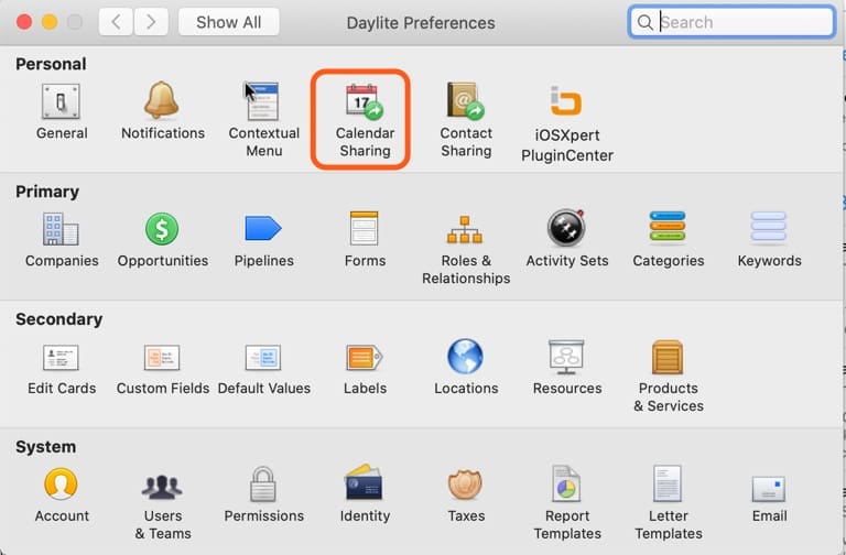 Daylite Preferences